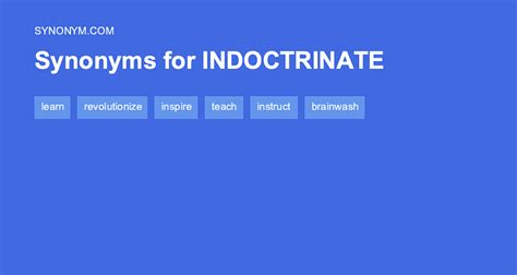 indoctrination synonym|another word for indoctrinated.